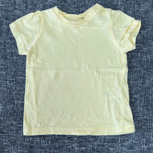 Girls 6-9 Month Plain Yellow T-shirt