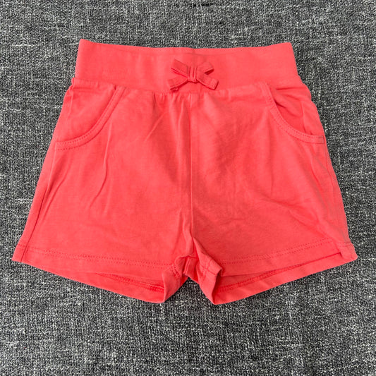 Girls 12-18 Month Plain Orange Jersey Shorts