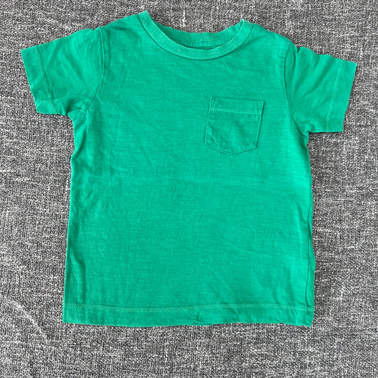 Boys 9-12 Month Plain Green T-shirt With Pocket Detail