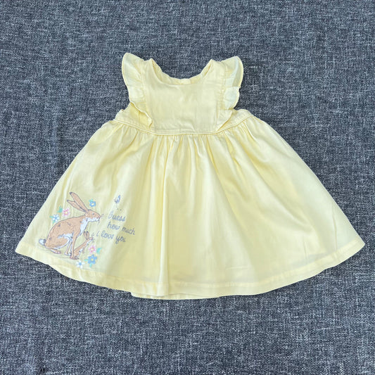 Girls 6-9 Month Yellow "Guess How Much I Love You" Summer Dress