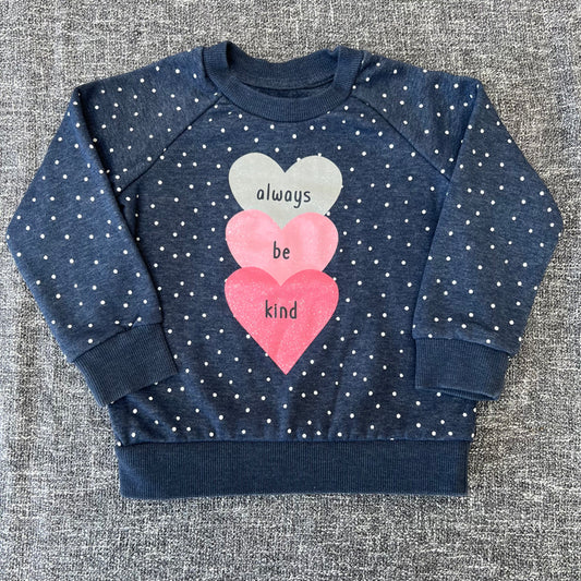 Girls 12-18 Month BLue "Always Be Kind" Jumper