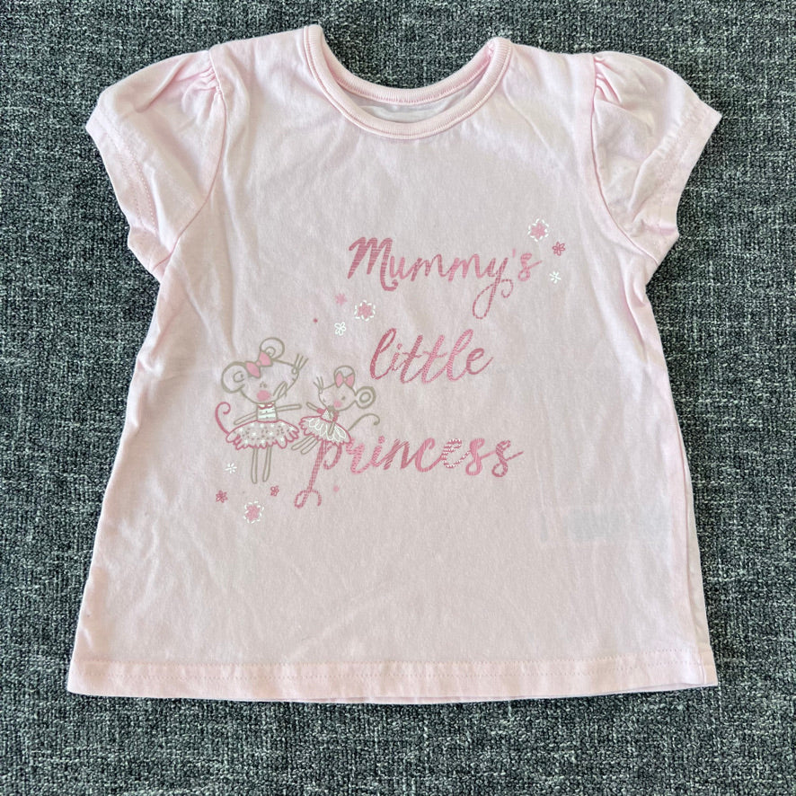 Girls 9-12 Month Pink "Mummy's Little Princess" T-shirt