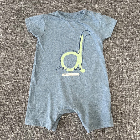 Boys 6-9 Month Blue "d is for dinosaur" Summer Romper