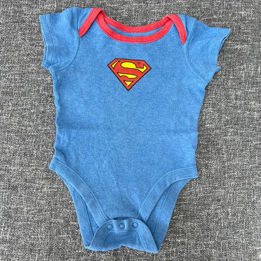 Boys 9-12 Month Blue "Superman" Short Sleeved Bodysuit