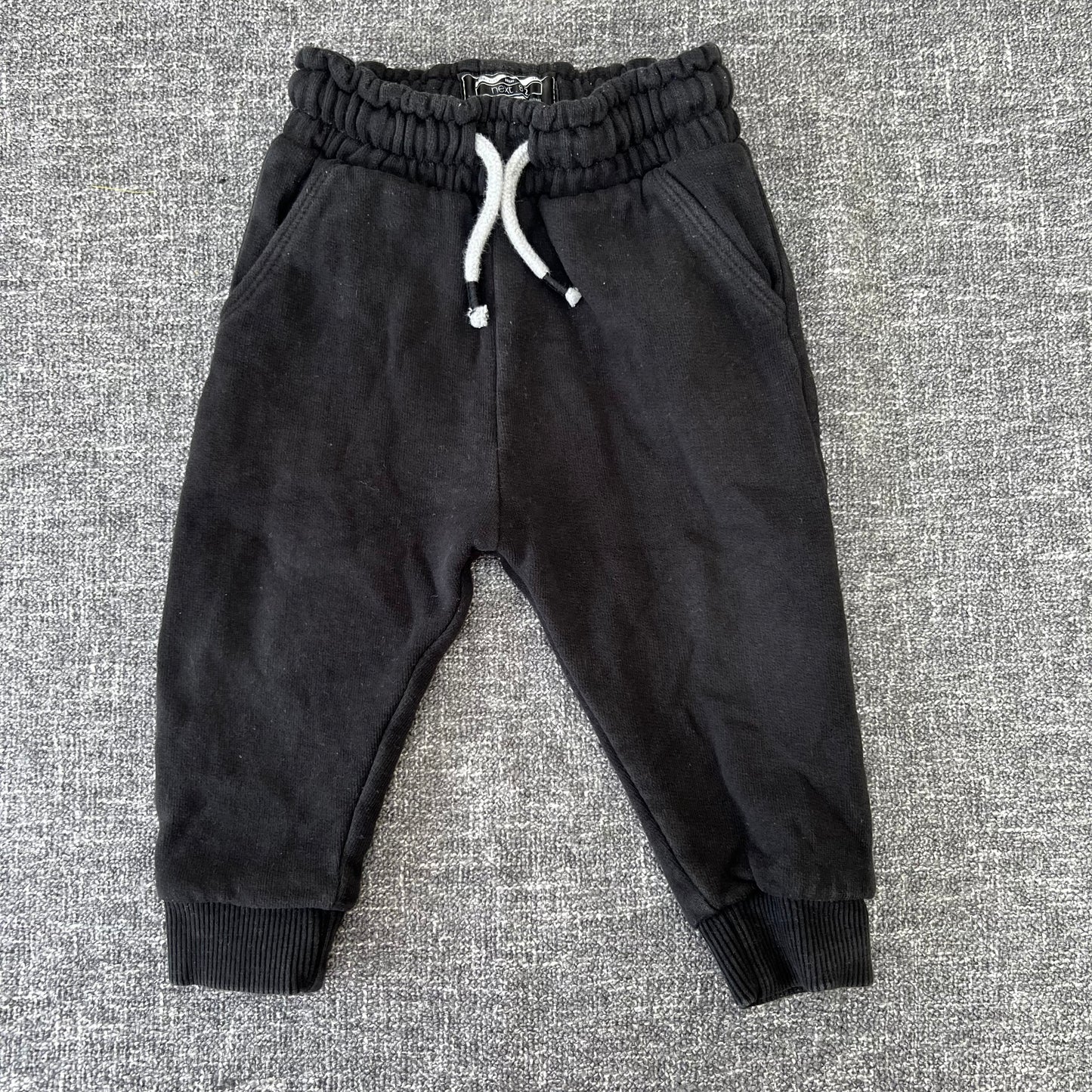 Boys 9-12 Month Plain Black Joggers