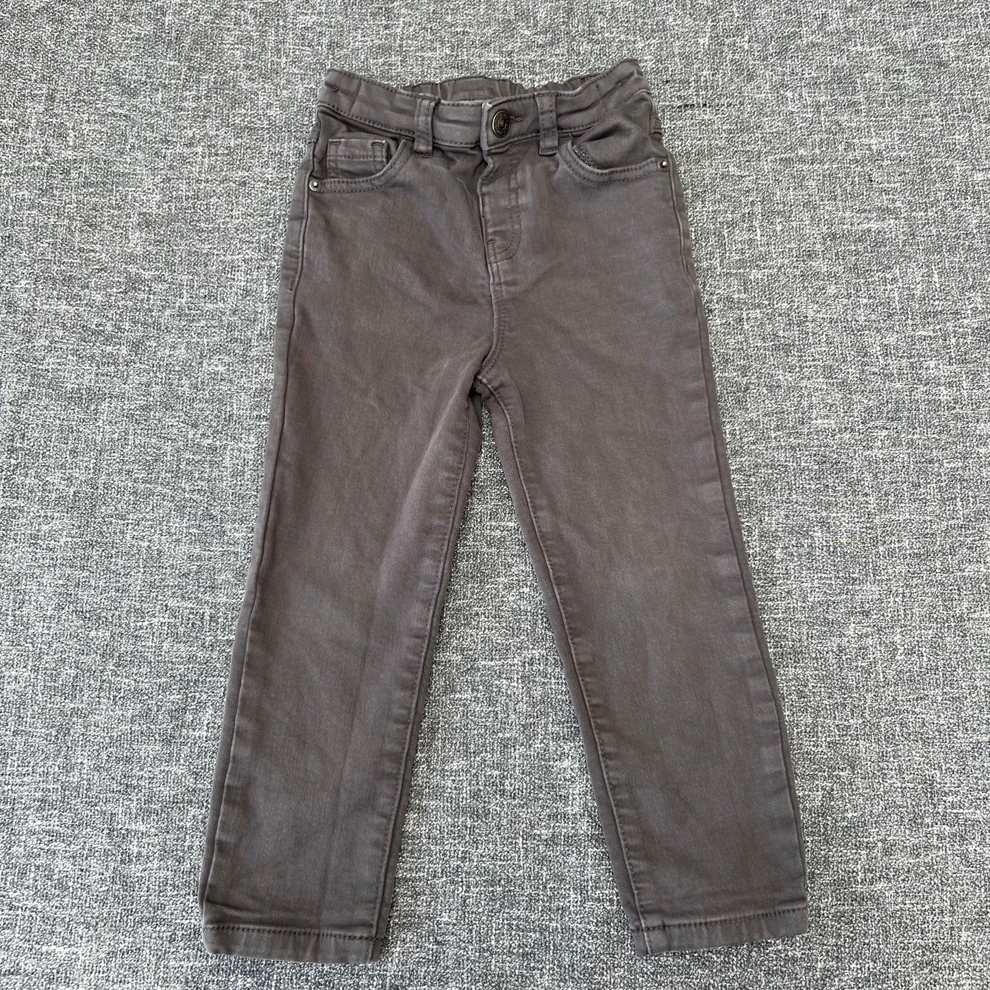 Boys 3-4 Year Dark Grey Jeans With Stretch