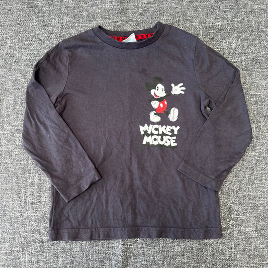 Boys 3-4 Year Grey "Mickey Mouse" Long Sleeved Top