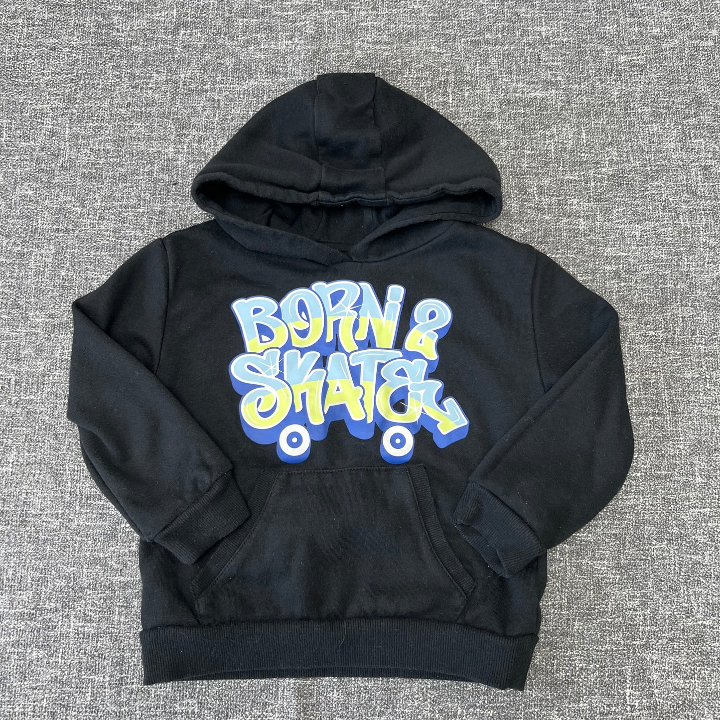 Boys 3-4 Year Black "Born To Skate" Hoodie