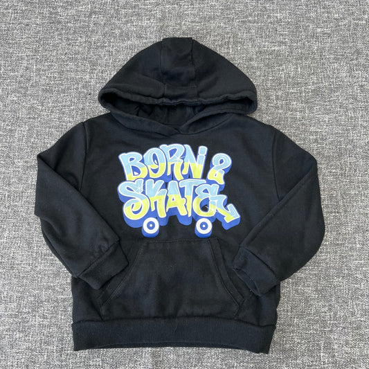 Boys 3-4 Year Black "Born To Skate" Hoodie