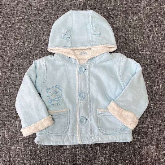 Boys 9-12 Month Blue Jacket With Fluffy Lining