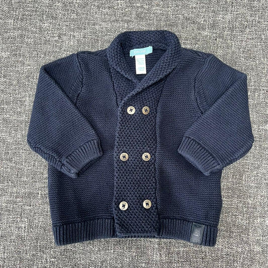 Boys 6-9 Month Blue Knitted Cardigan