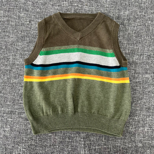 Boys 9-12 Month Green Striped Tank Top