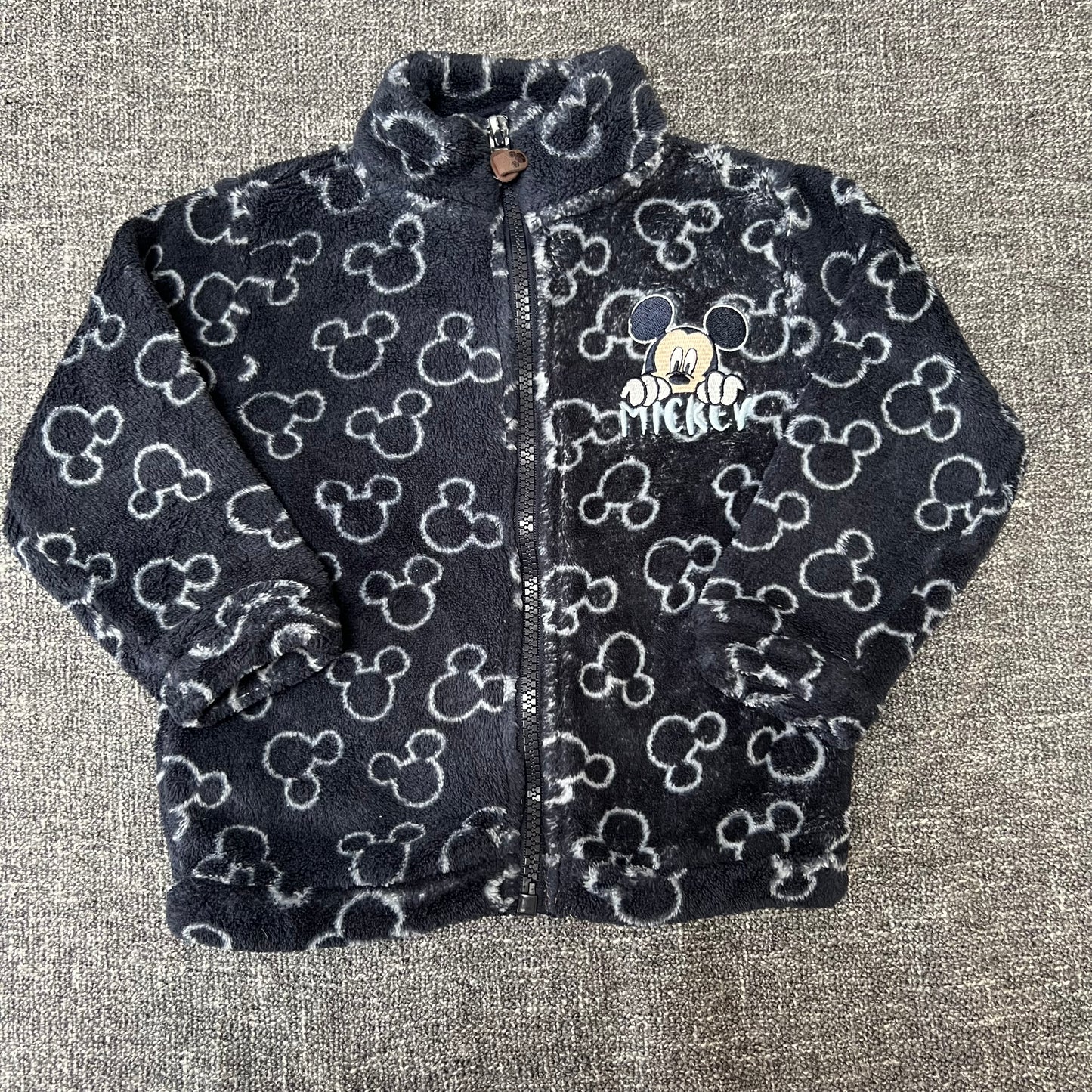 Boys 9-12 Month Blue Disney "Mickey" Zip Front Fleece Cardigan