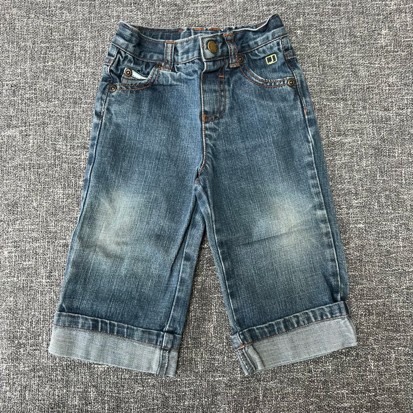 Boys 9-12 Month Blue Denim Jeans With Turn Up