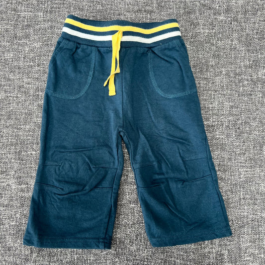 Boys 9-12 Month Blue Joggers With Yellow & White Waist Band