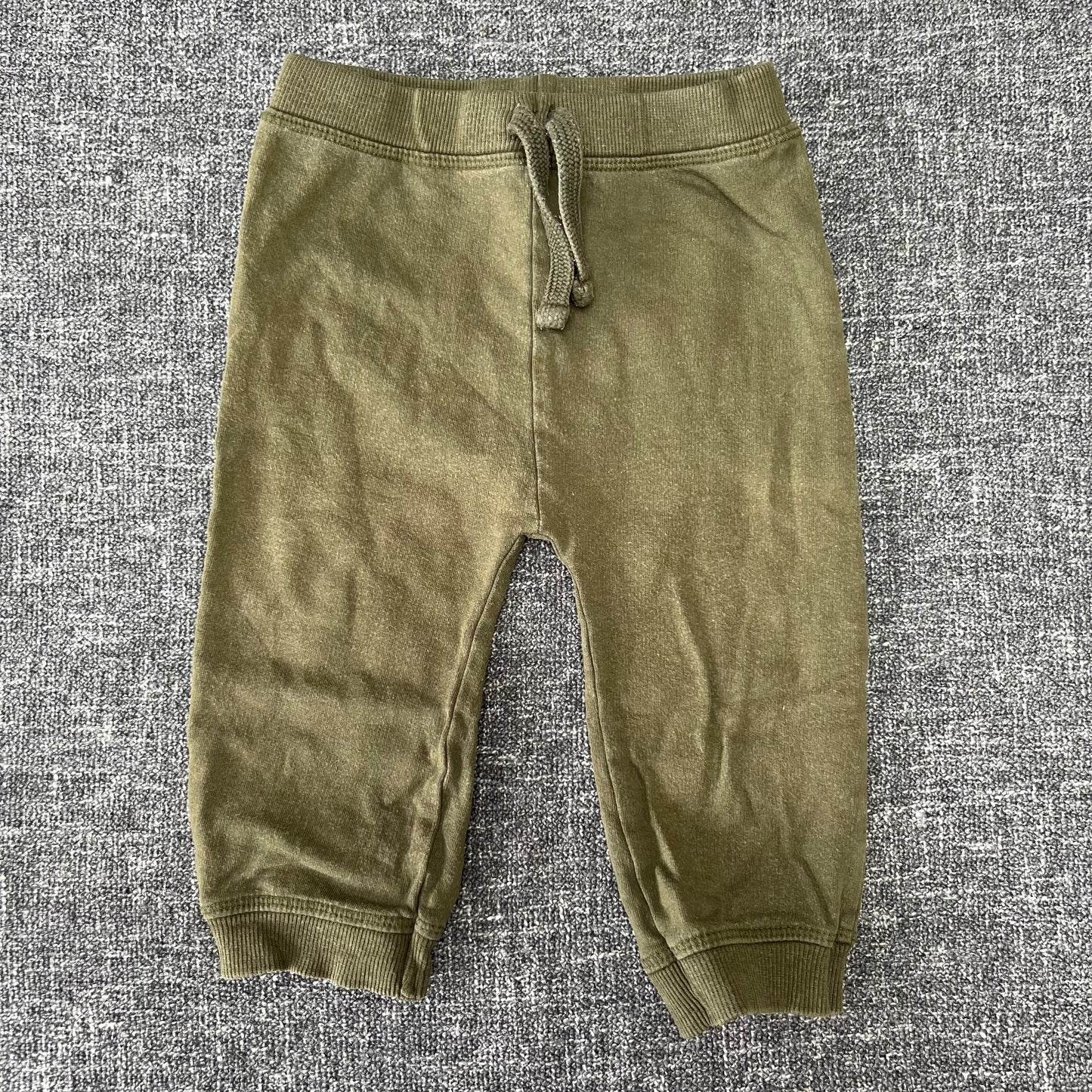 Boys 9-12 Month Plain Khaki Green Joggers