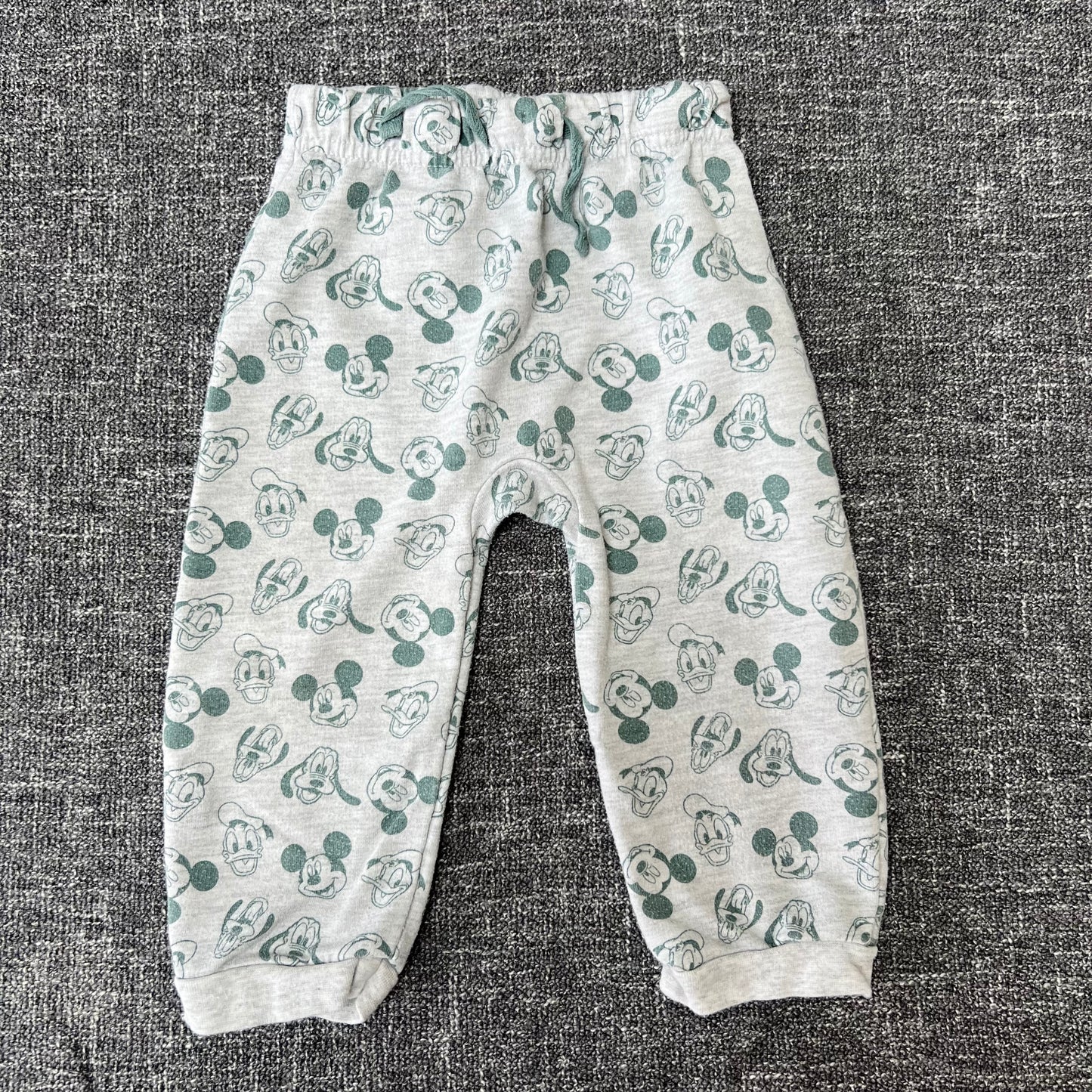 Boys 9-12 Month Grey Joggers With A Green Disney Character Print