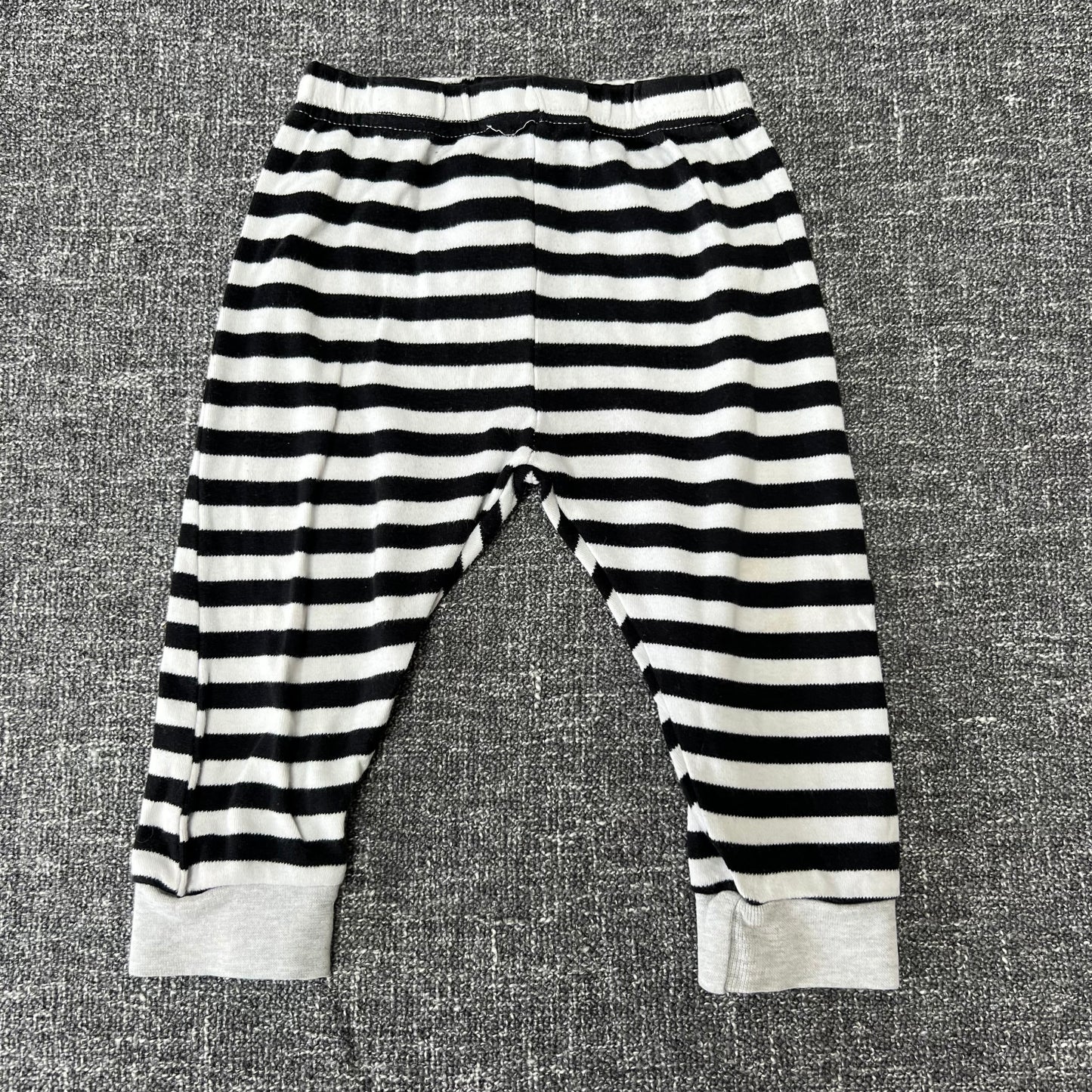 Boys 9-12 Month Black & white Striped Joggers