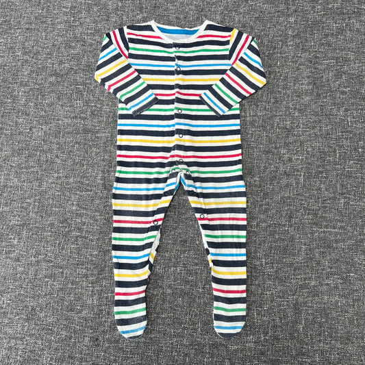 Boys 9-12 Month Multicoloured Striped Sleepsuit