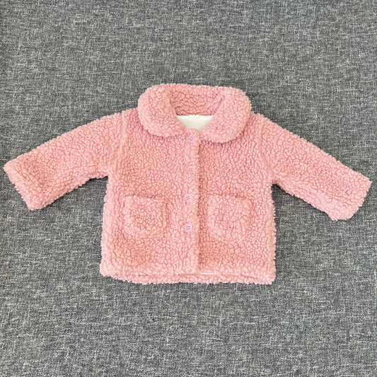 Girls 6-9 Month Pink Teddy Bear Jacket