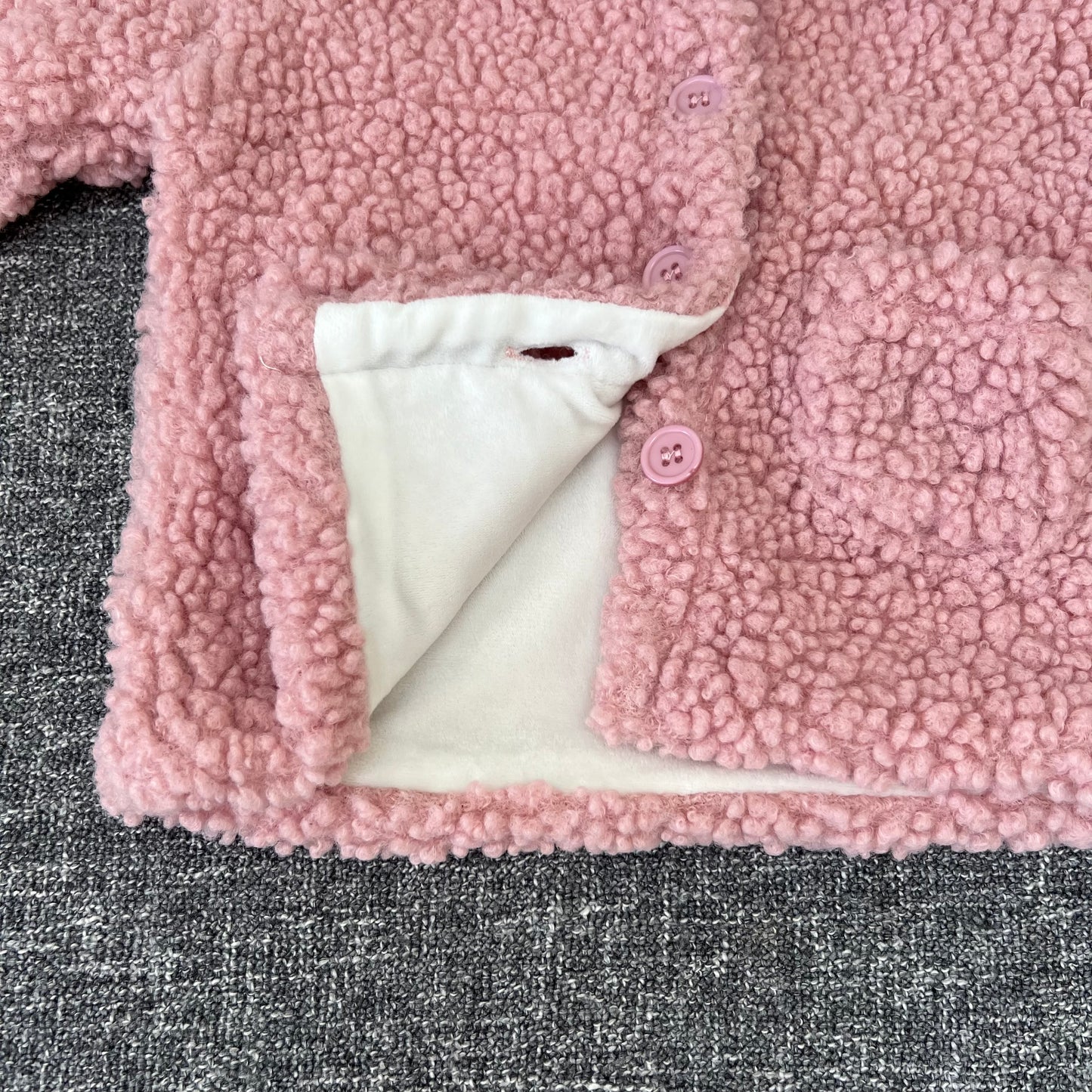 Girls 6-9 Month Pink Teddy Bear Jacket