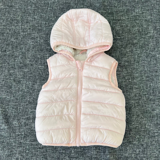 Girls 6-9 Month Pink Warm Lined Gilet