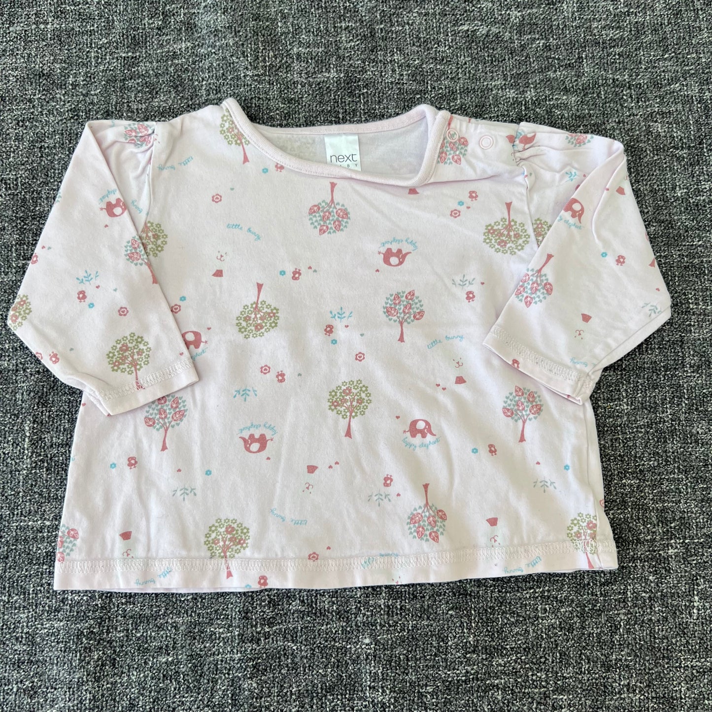 Girls 6-9 Month Pink Tree Print Long Sleeved Top