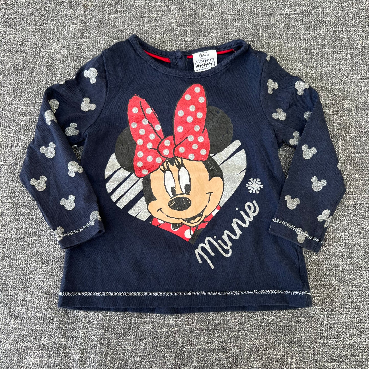 Girls 6-9 Month Blue Disney Minnie Mouse "Minnie" Long Sleeved Top