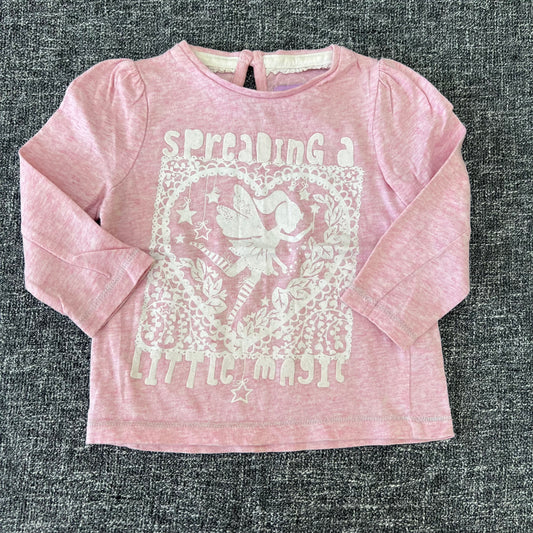 Girls 6-9 Month Pink "Spreading A Little Magic" Long Sleeved Top