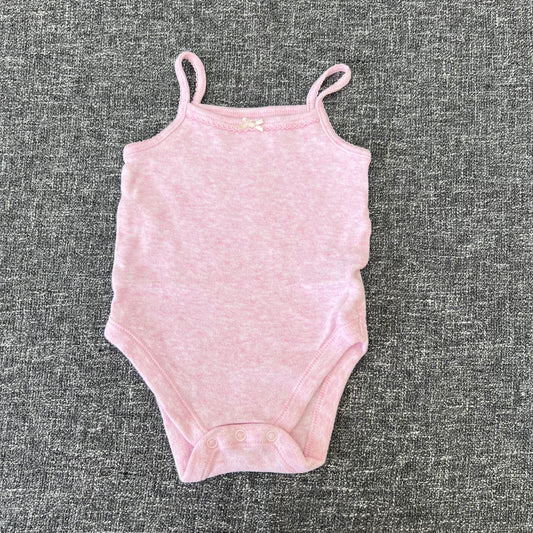 Girls 6-9 Month Plain Pink Sleeveless Bodysuit