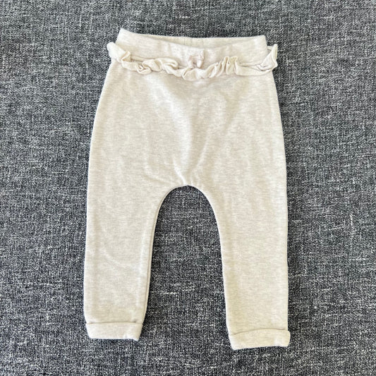 Girls 6-9 Month Plain Beige Joggers