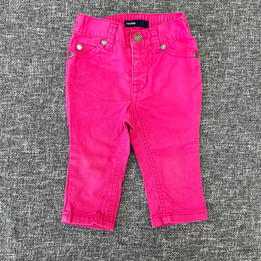 Girls 6-9 Month Bright Pink Jeans