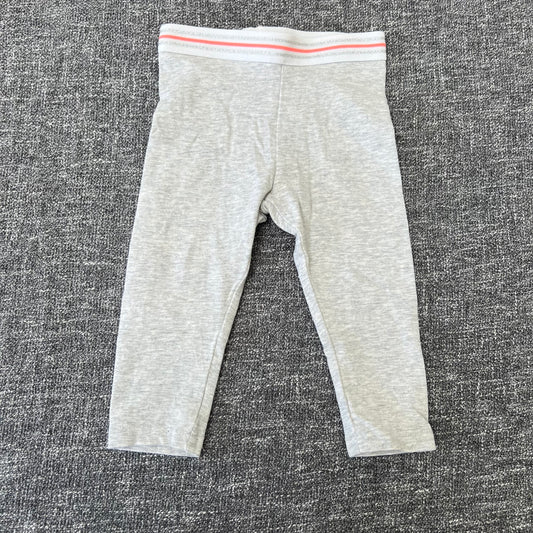 Girls 6-9 Month Grey Leggings With Colourful Waistband