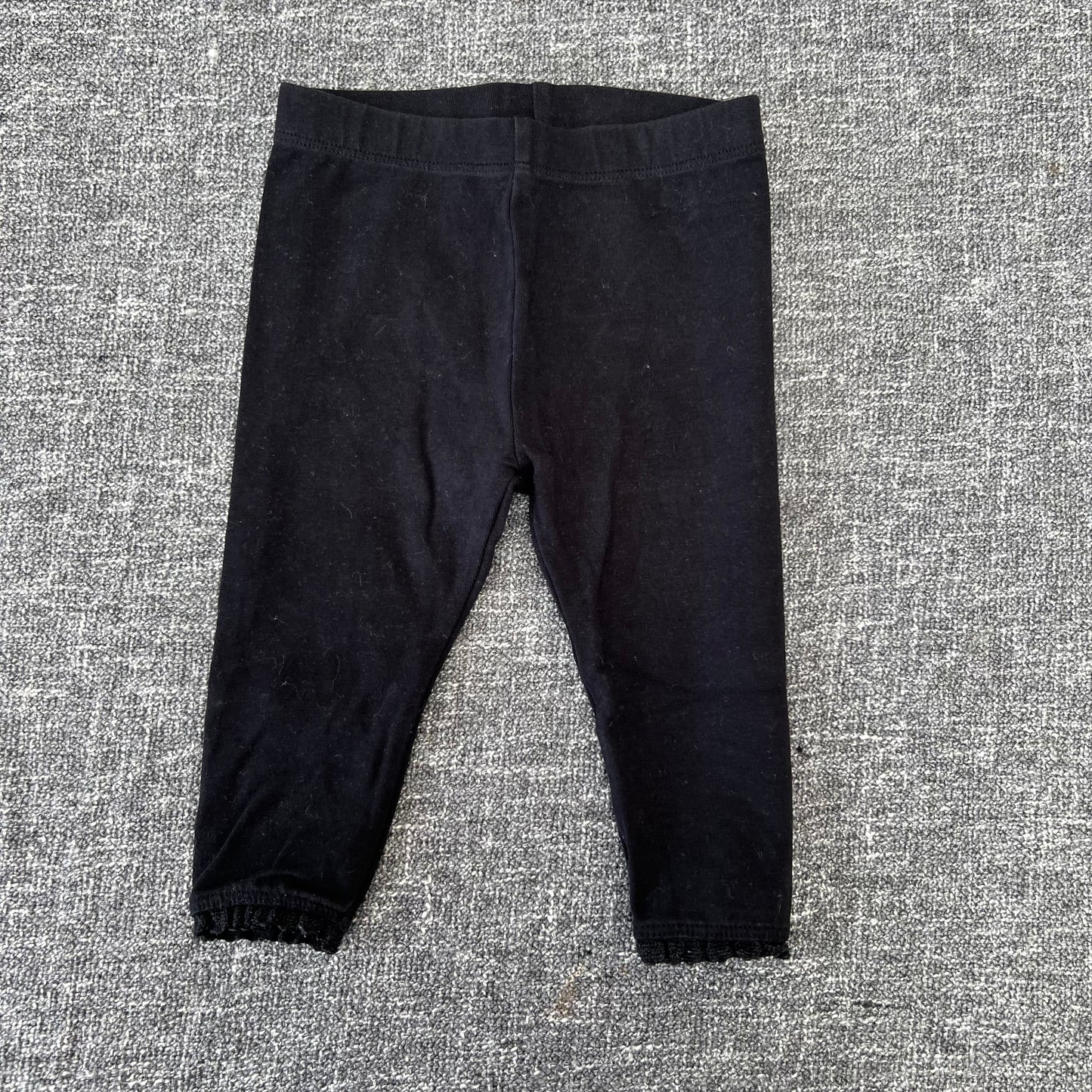 Girls 6-9 Month Plain Black Leggings