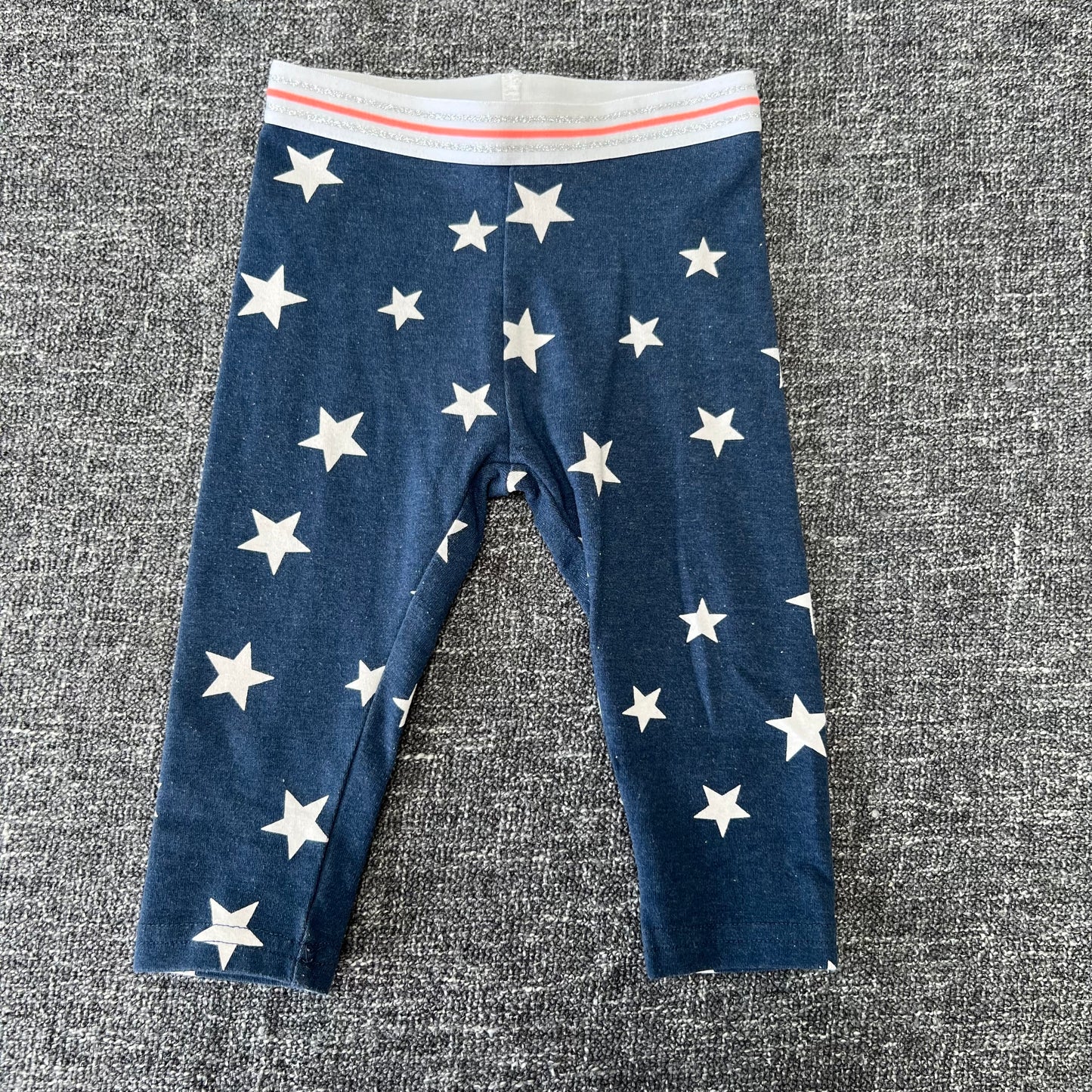 Girls 6-9 Month Blue With White Star Pattern Legging