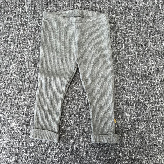 Girls 6-9 Month Grey Ribbed Leggings