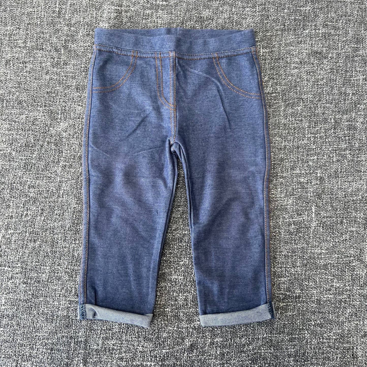 Girls 6-9 Month Blue Denim Style Leggings