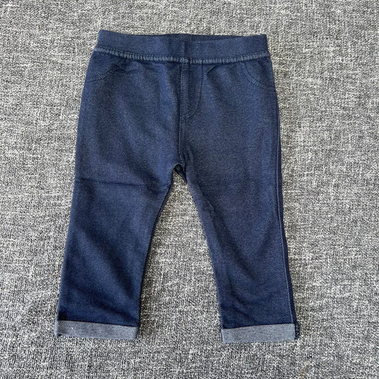 Girls 6-9 Month Dark Blue Denim Style Leggings