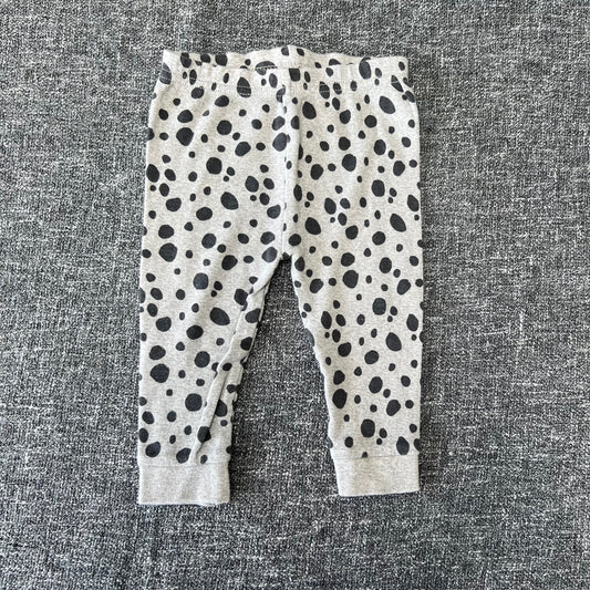 Girls / Boys 6-9 Month Grey Joggers With Black Spots