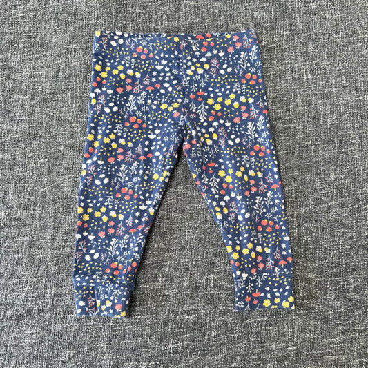 Girls 6-9 Month Blue Woodland Print Leggings