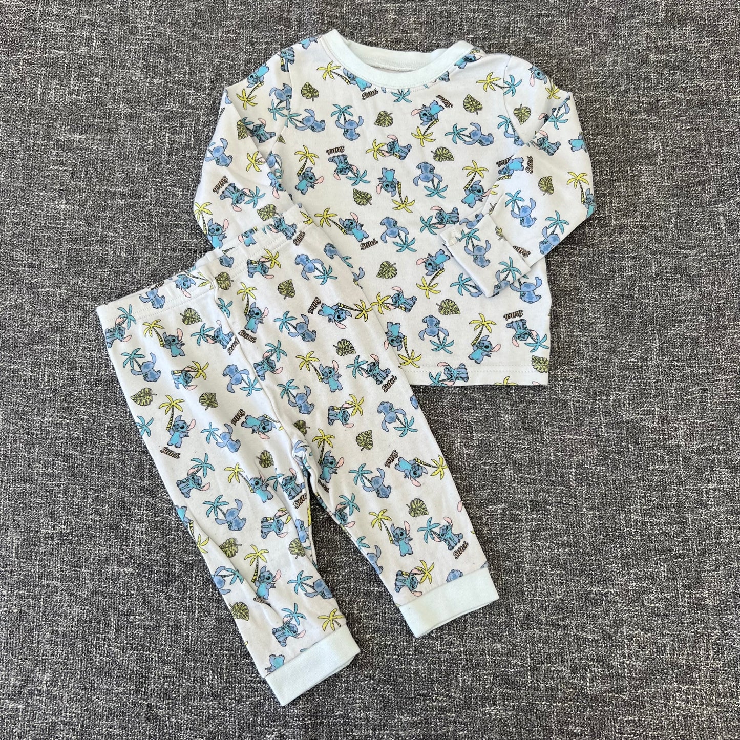 Girls 6-9 Month Blue Disney "Stitch" Print Pjs