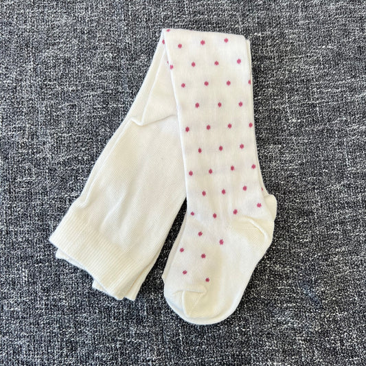 Girls 6-9 Month Dream With Pink Spots Knitted Tights