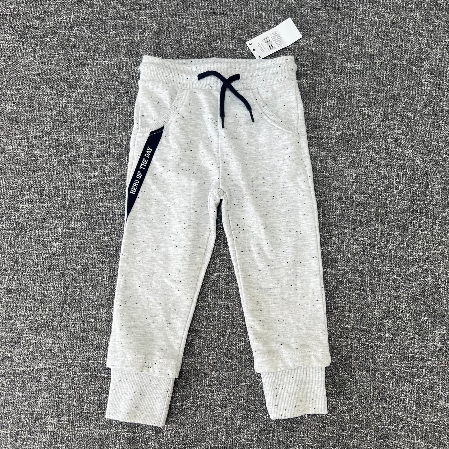 Boys 12-18 Month Grey "Hero Of The Day" Joggers NEW