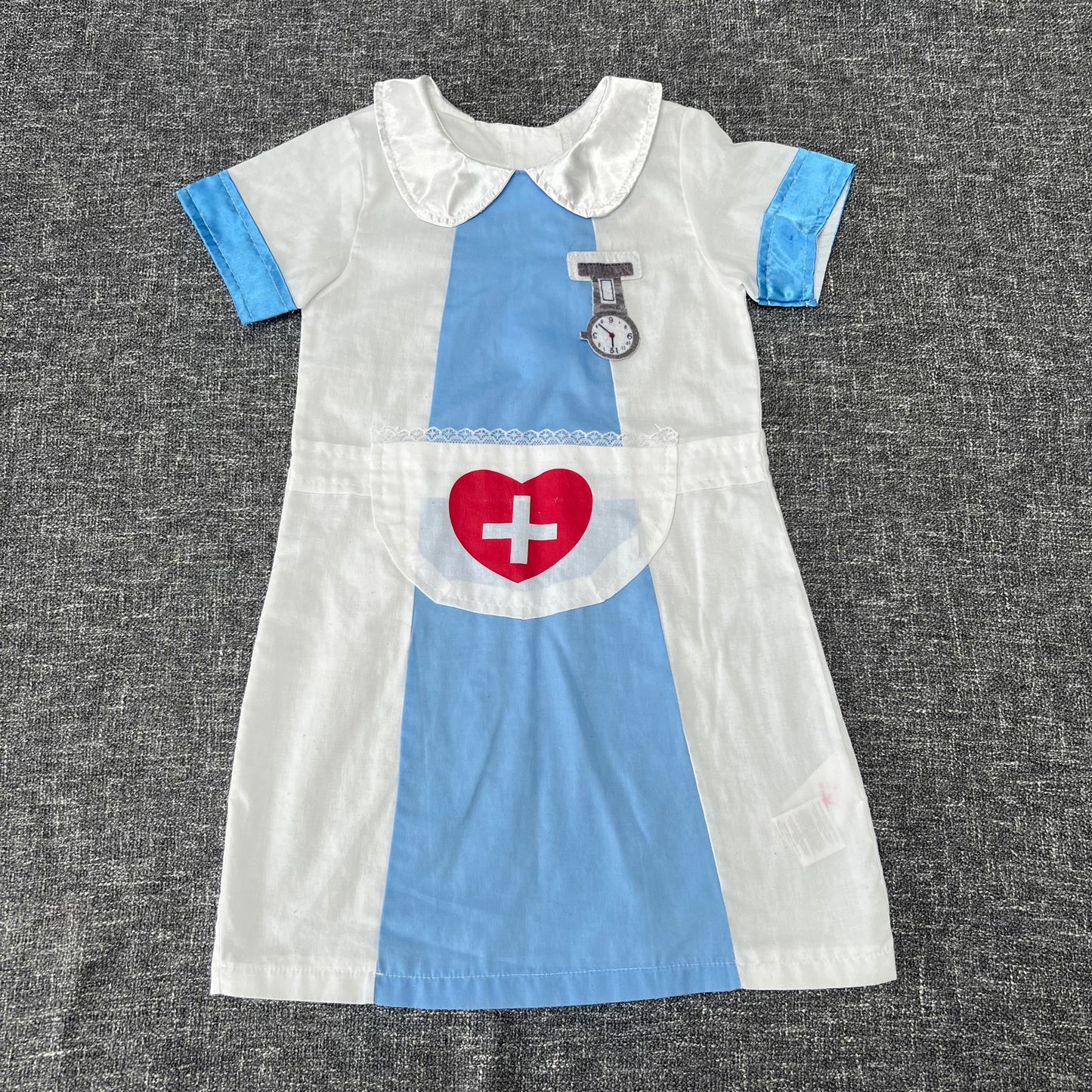 Girls 3-4 Year White & Blue Nurses Dress Up Outfit