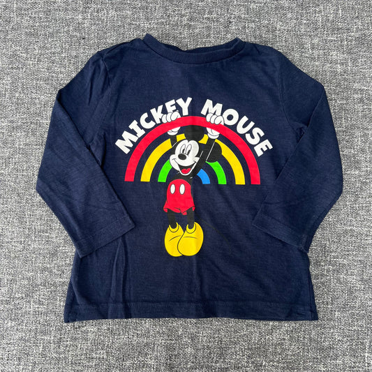 Boys 12-18 Month Navy Blue "Mickey Mouse" Long Sleeved Top