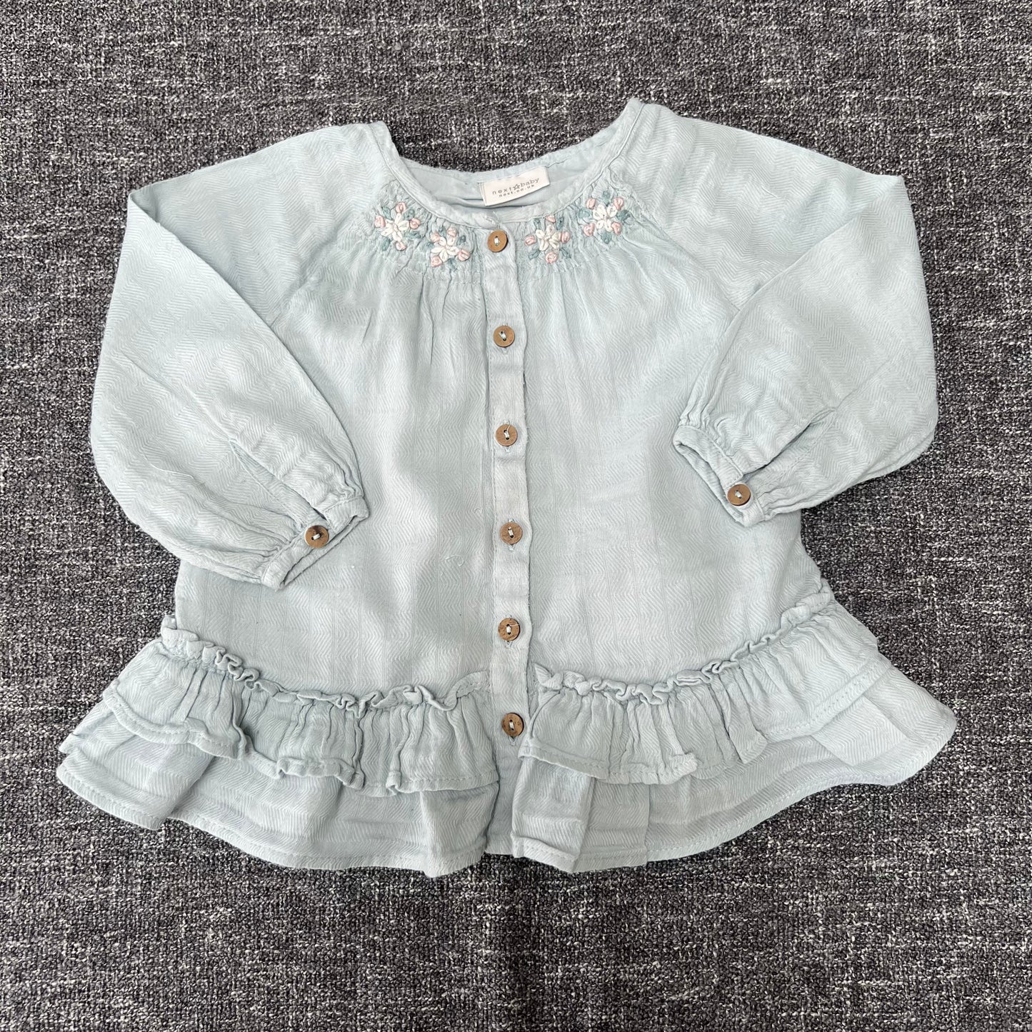 Girls 9-12 Month Pale Green Long Sleeved Top