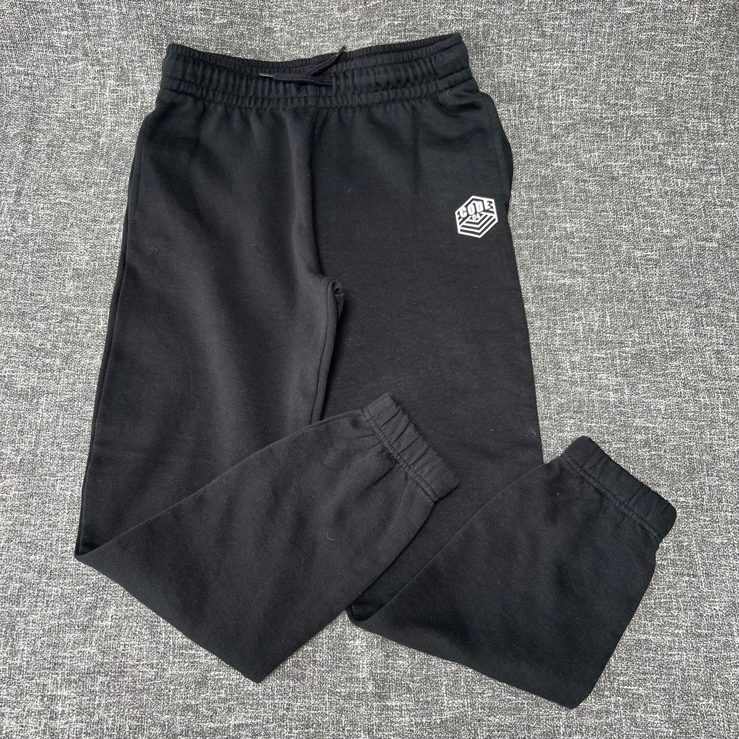 Boys 12-13 Year Plain Black Joggers (PIP)