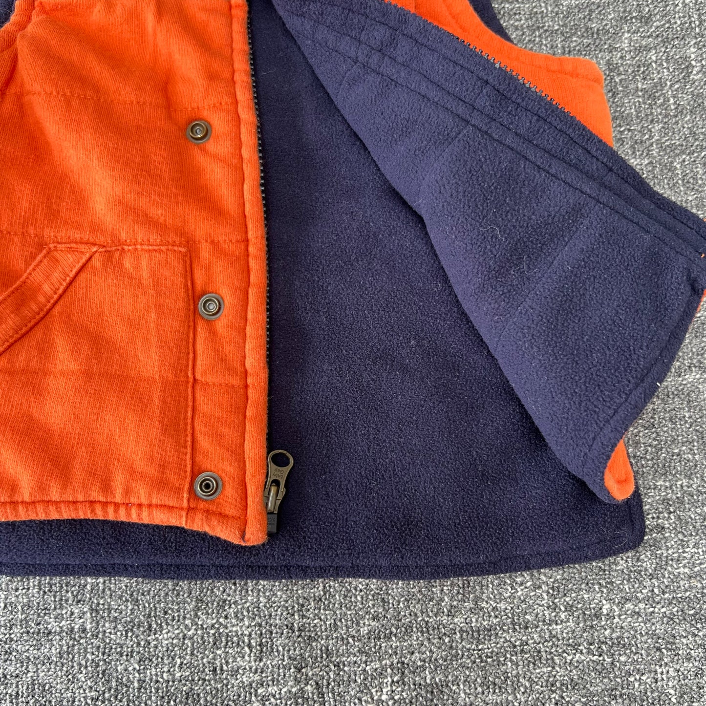 Boys 6-9 Month Orange And Blue Gilet