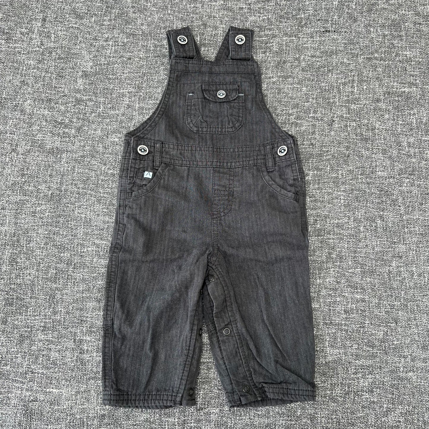 Boys 6-9 Month Dark Grey Dungarees