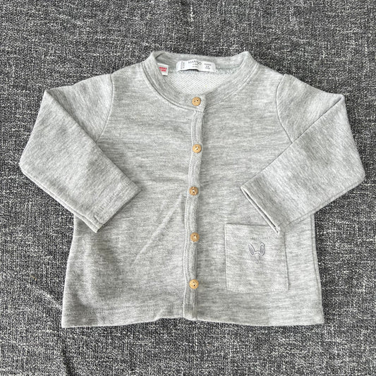 Boys 6-9 Month Plain Grey Cardigan